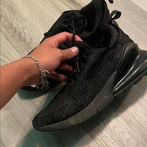 Nike Black Air Max Athletic Shoes.